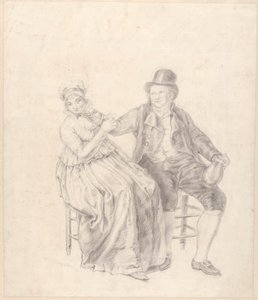 Seated Lady and Gentleman by Adriaan de Lelie